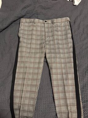 Mauvais Cropped Check Trousers – Size 34
